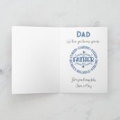 Bester Vater je Zitat Funny House Vater Baby Foto Karte (Innenseite)