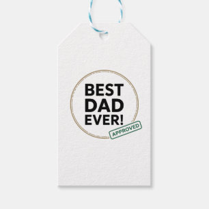 Bester Vater je, Zugelassenes Textdesign Geschenkanhänger
