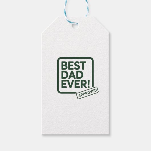 Bester Vater je Zugelassenes Textdesign Geschenkanhänger (Vorderseite)