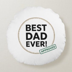 Bester Vater je, Zugelassenes Textdesign Rundes Kissen