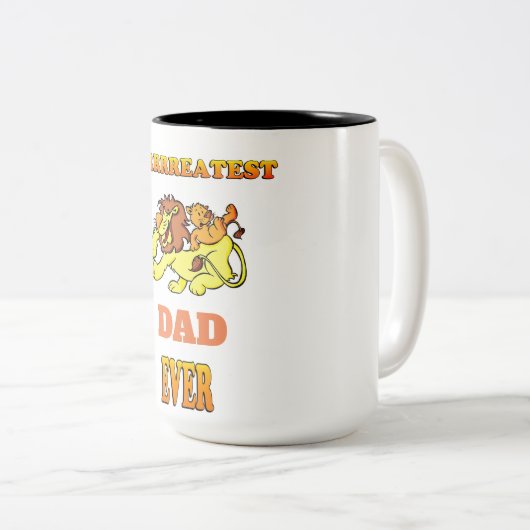 Bester Vater je Zwei-Tonen-Tasse Zweifarbige Tasse (VorderseiteRechts)