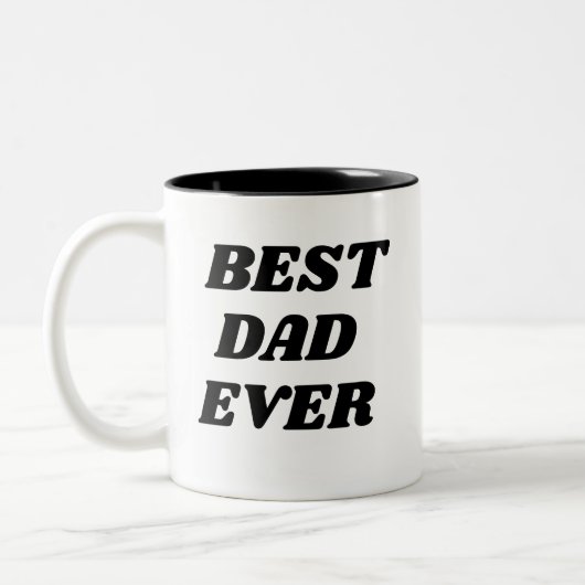 Bester Vater Jeden Tag Personalisiertes Geschenk Zweifarbige Tasse (Links)
