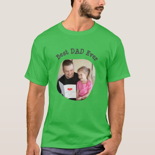 Bester VATER Jeden Upload Ihres quadratischen Foto T-Shirt (Vorderseite)