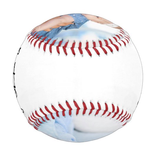 Bester Vater jedes Jahr 2 Foto Brush Script Baseball (Rückseite)