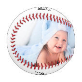 Bester Vater jedes Jahr 2 Foto Brush Script Baseball (Vorderseite Links)