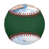 Bester Vater jedes Jahr 2 Foto Pinselschrift grün Baseball (Rückseite)