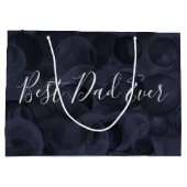 Bester Vater jemals Black Christmas Große Geschenktüte (Rückseite)