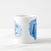 Bester VATER jemals Blue Watercolor Krawatte Hat V Kaffeetasse (Mittel)