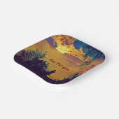 Bester Vater jemals Rodelbahn mit Aussicht Abstrak Pappteller (Gewinkelt)