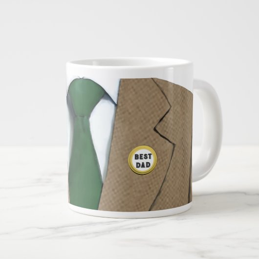 Bester Vater Jumbo-Tasse (Vorderseite Rechts)