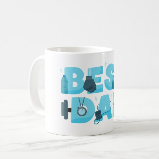 "Bester Vater" Kaffeetasse (Vorderseite Links)