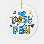 Bester Vater Keramikornament (Links)