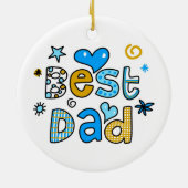Bester Vater Keramikornament (Hinten)