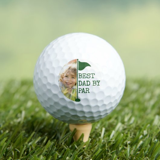 Bester Vater laut Par-Foto-Golf-Flagge Golf Golfball (Insitu T-Shirt)