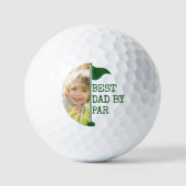 Bester Vater laut Par-Foto-Golf-Flagge Golf Golfball (Vorderseite)