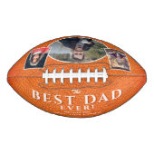 Bester Vater Leather Print Vatertag 3 Fotos Football (Vorderseite)