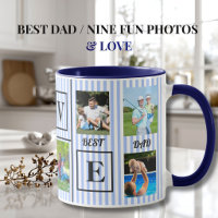 Bester VATER LIEBE Benutzerdefinierte Neun-Foto-Co
