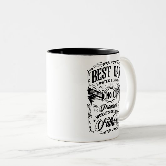 Bester Vater Limited Edition Premium Pater Zweifarbige Tasse (VorderseiteRechts)