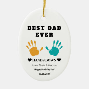 Bester Vater macht sich bis zum Geburtstag gut Keramik Ornament