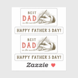 Bester Vater Männliche Hand mit einem Springbrunne Aufkleber