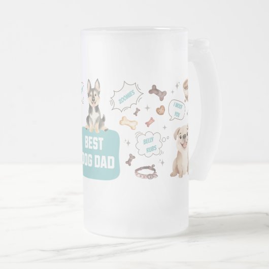 Bester Vater Mattglas Bierglas (VorderseiteRechts)