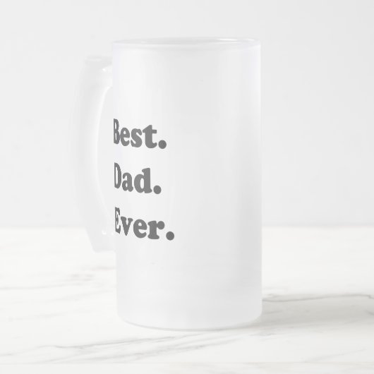 Bester Vater Mattglas Bierglas (Vorderseite Links)