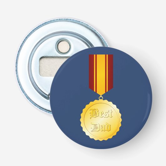 Bester Vater-Medaille Brooch Vatertag Flaschenöffner (Vorderseite)