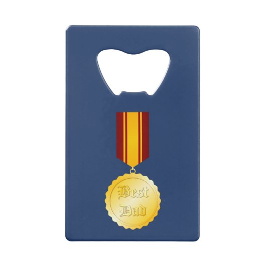 Bester Vater-Medaille Brooch Vatertag Geldbeutel Flaschenöffner (Vorderseite)