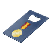 Bester Vater-Medaille Brooch Vatertag Geldbeutel Flaschenöffner (Rückseite Schrägansicht)