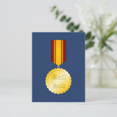 Bester Vater-Medaille Brooch Vatertag Postkarte (Stehend Vorderseite)