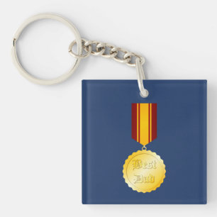 Bester Vater-Medaille Brooch Vatertag Schlüsselanhänger