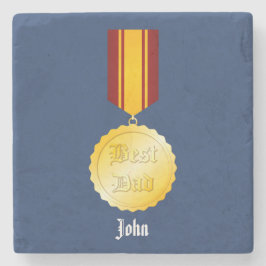 Bester Vater-Medaille Brooch Vatertag Steinuntersetzer