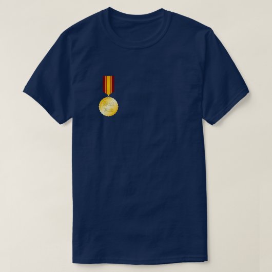 Bester Vater-Medaille Brooch Vatertag T-Shirt (Design vorne)