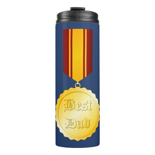 Bester Vater-Medaille Brooch Vatertag Thermosbecher (Vorderseite)