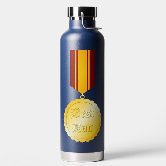 Bester Vater-Medaille Brooch Vatertag Trinkflasche (links)