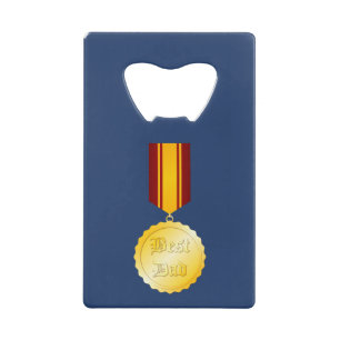 Bester-Vater-Medaille Brosche Vatertag Geldbeutel Flaschenöffner