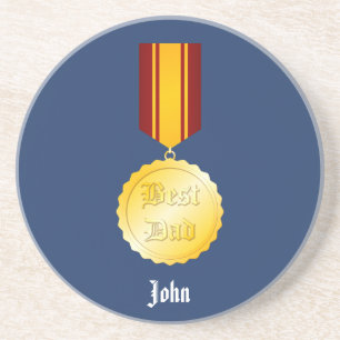 Bester-Vater-Medaille Brosche Vatertag Getränkeuntersetzer
