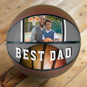 Bester Vater Metallic Orange Father Foto Basketball