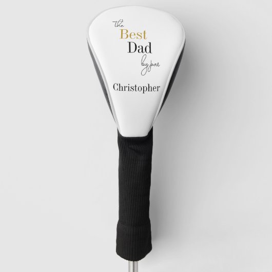 Bester Vater Minimale Typografie Golf Headcover (Vorderseite)
