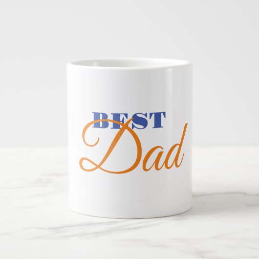 Bester Vater Minimalistisch sauber Beruflich Jumbo-Tasse (Vorderseite)