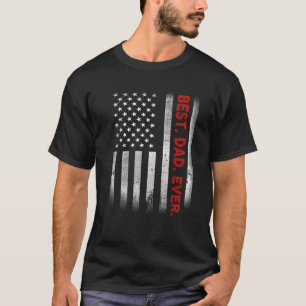 Bester Vater mit amerikanischem Flag-Geschenk für T-Shirt