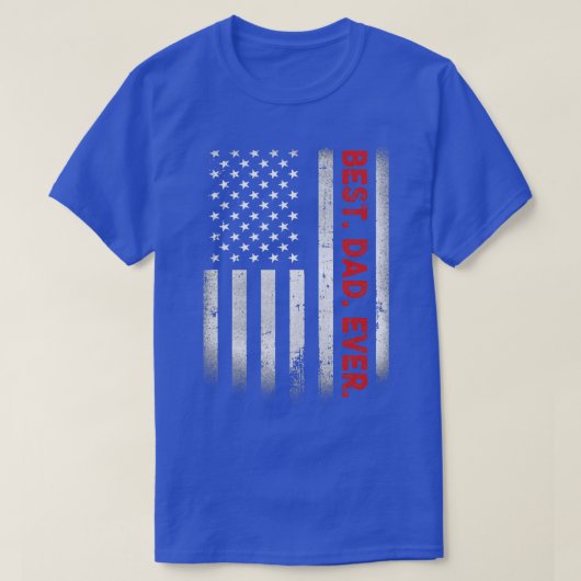 Bester Vater mit amerikanischem Flag-Geschenk für  T-Shirt (Design vorne)