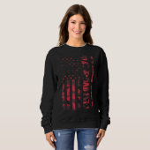 Bester Vater mit amerikanischer Fahne, Vintag für Sweatshirt (Vorne ganz)