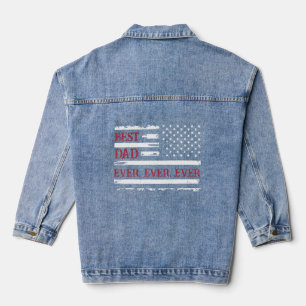 Bester Vater mit amerikanischer Flagge für Vater Jeansjacke