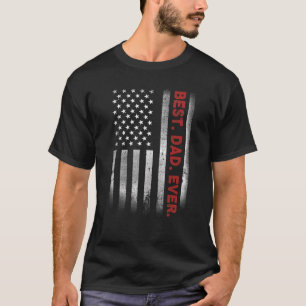 Bester Vater mit amerikanischer Flagge für Vater T-Shirt