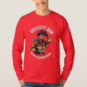Bester Vater mit einem Feuerwehrhelden aus dem Bla T-Shirt
