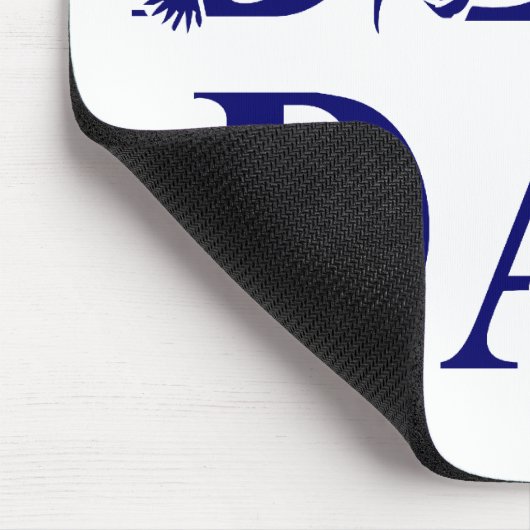 Bester Vater mit Flags Blue Text Mousepad (Ecke)