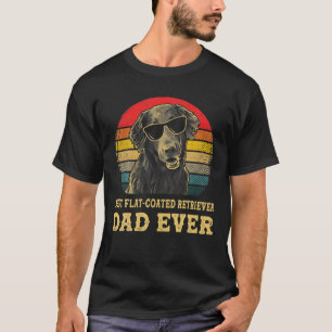 Bester Vater mit Flat-Coated Retriever jemals Hund T-Shirt