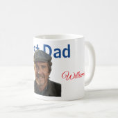 Bester Vater mit Foto und Name Kaffeetasse (VorderseiteRechts)