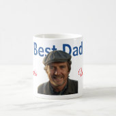 Bester Vater mit Foto und Name Kaffeetasse (Mittel)
